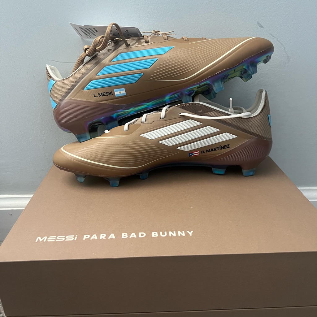 Bad Bunny X Messi Collaboration Cleats.